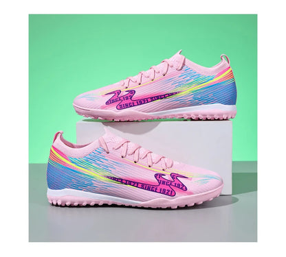 Chaussures de football pour adolescents, adultes, hommes et femmes, crampons universels TF FG tout terrain, chaussures de football avec clous de sol