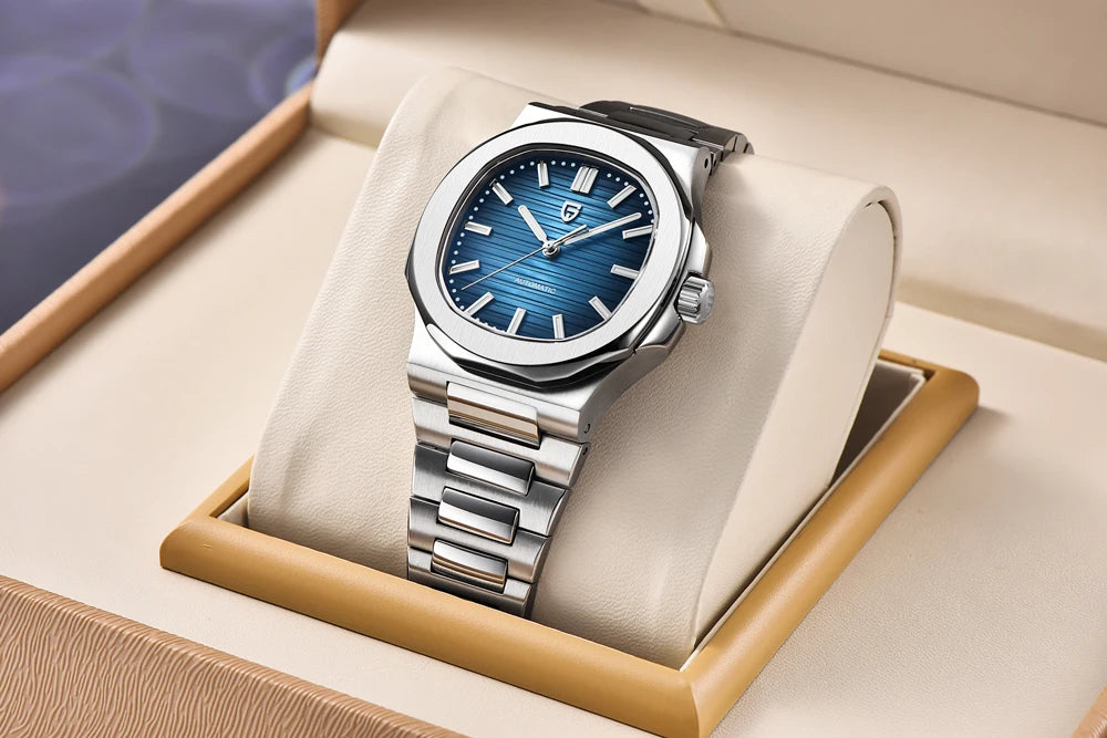 PAGANI DESIGN 2026 New Luxury Automatic Watch  Men Mechanical Wristwatch Stainless Steel Sapphire glass 40MM Barrel dial Watch