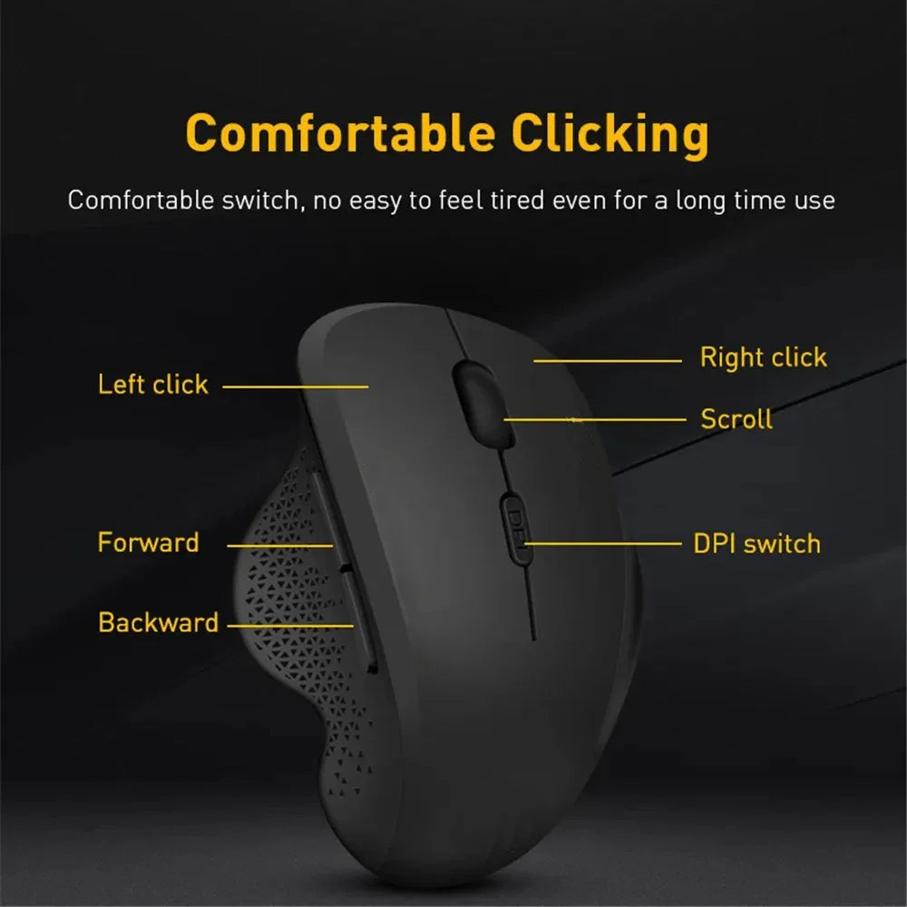 Rechargeable Bluetooth Wireless Mouse 4000 DPI Silent Wireless Mouse, Dual Mode Bluetooth & 2.4G USB Wireless Mouse for MacBook, PC & Laptop