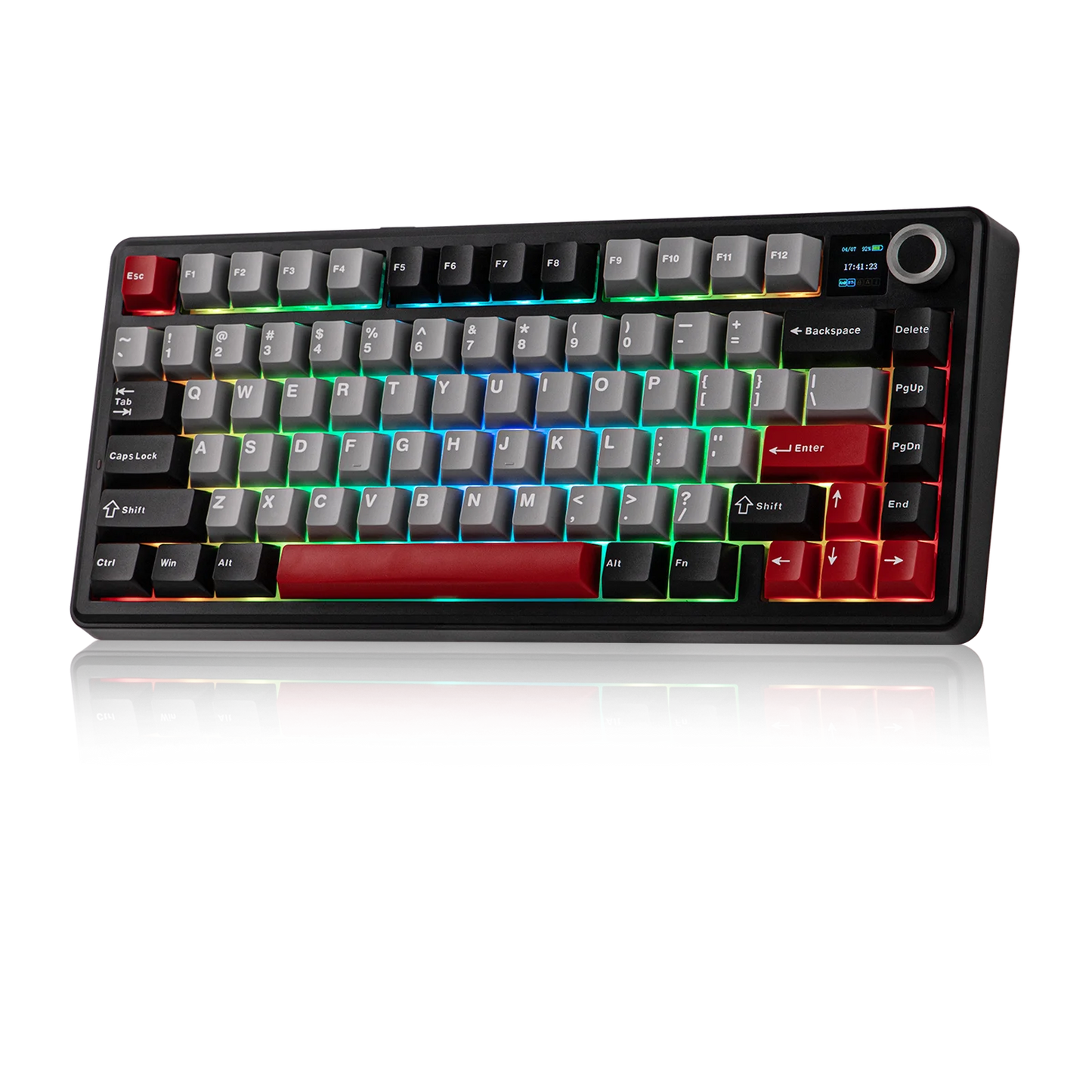 EPOMAKER X AULA F75 MAX Compact 75% ANSI Layout Wired/Bluetooth/2.4GHz Wireless Mechanical Keyboard with TFT Screen and a Knob