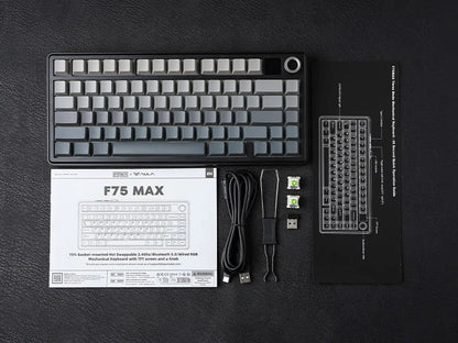 EPOMAKER X AULA F75 MAX Compact 75% ANSI Layout Wired/Bluetooth/2.4GHz Wireless Mechanical Keyboard with TFT Screen and a Knob