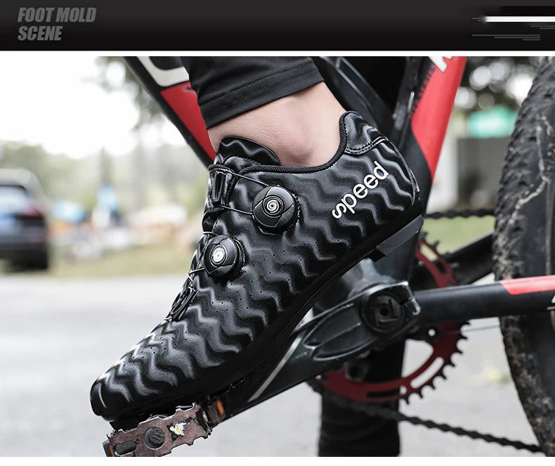Sapatilhas de Ciclismo Novas para Homem, Auto-Bloqueantes, para Corrida de Estrada, Sapatilhas de Treino sem Bloqueio, Sapatilhas de Ciclismo para Mulher com Encaixes SPD