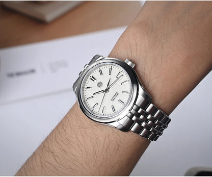San Martin 39mm Miyota 90S5 Enamel Dial GADA Wristwatch Automatic Mechanical Sapphire BGW-X1 10Bar 5-Link Bracelet  SN0144CG-7