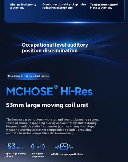MCHOSE V9 Pro Wireless Gaming Headset – Bluetooth Noise Cancelling Headphones with Microphone, Low Latency Audio & Deep Dynamic Sound