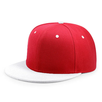 Wholesale 40 Colors Adjustable Flat Peak Snapback Caps Lady Fashion Polyester Plain Baseball Hat Men Hiphop Blank Sport Cap