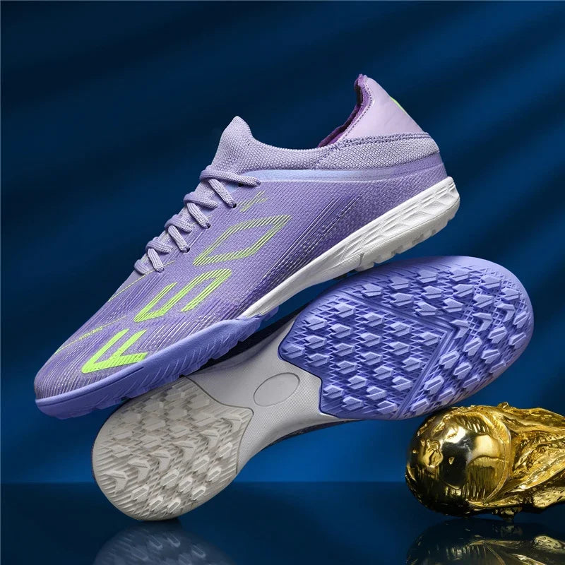 Nouvelles chaussures de football pour hommes, chaussures de match, crampons pour terrain en gazon, baskets de haute qualité, chaussures de futsal pour intérieur, chaussures montantes antidérapantes pour extérieur, meilleu