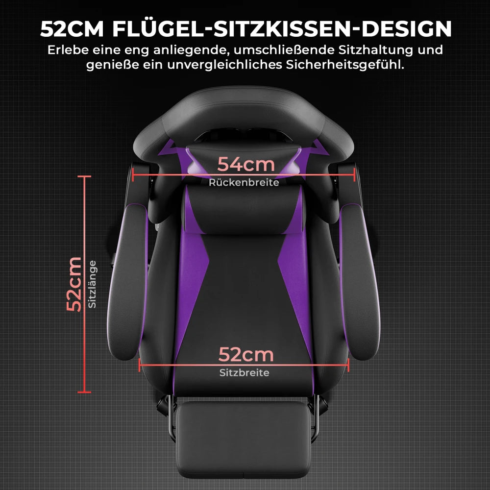 Gaming Chair Ergonomic Gaming Chair with Waist Cushion and Headrest, Office Chair Height Adjustable, Chair for Adult Girls Boy