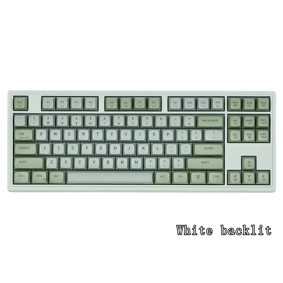 HEXGEARS M2 Mechanical Keyboard 87key Hot Swap PBT Gasket Structure White Backlit Macro Defined Gaming Mechanical Keyboard