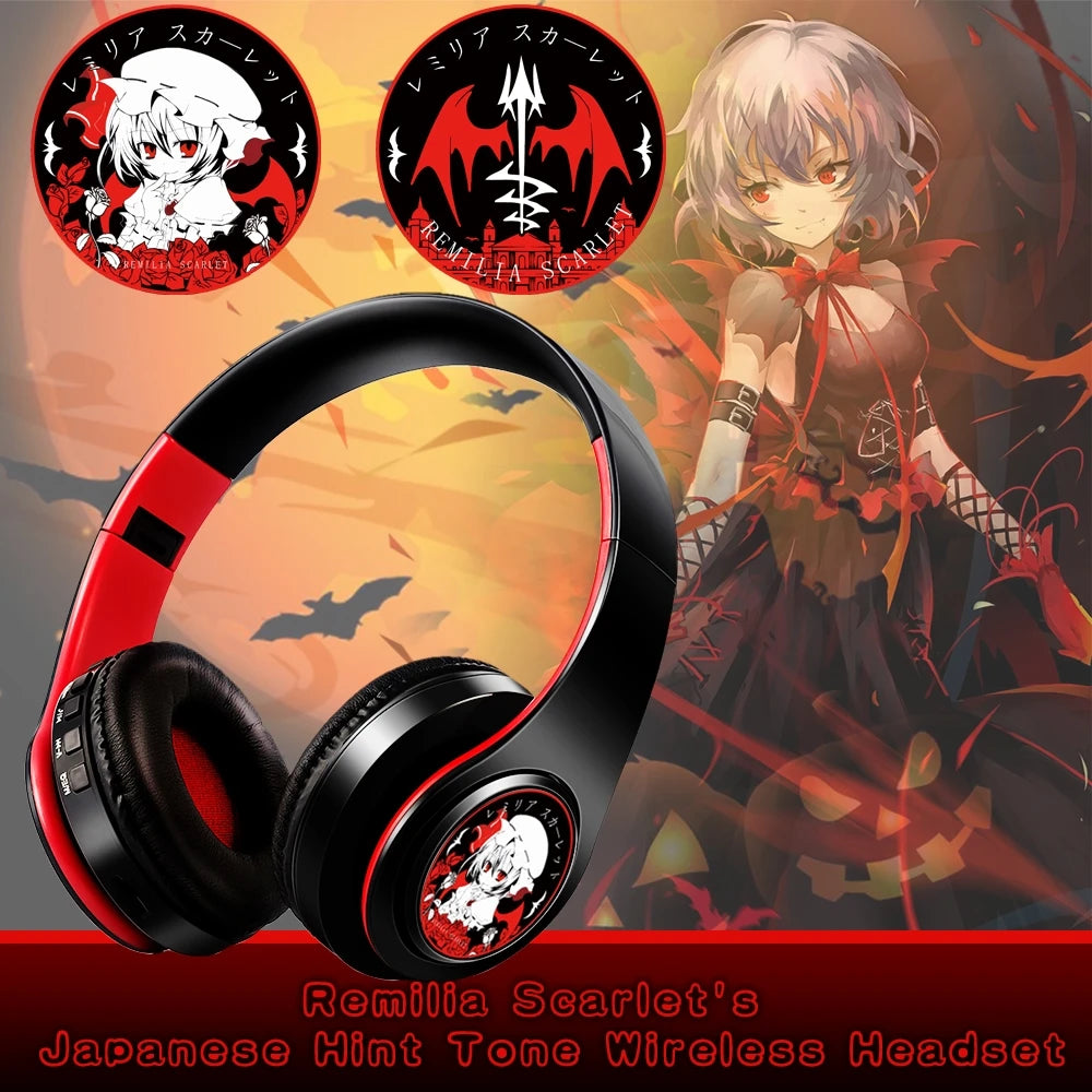 Fate Grand Order Jeanne d'Arc Anime Bluetooth Headphones Wireless Gaming Headset with Microphone, Stereo Sound, Silent Disco Earphones