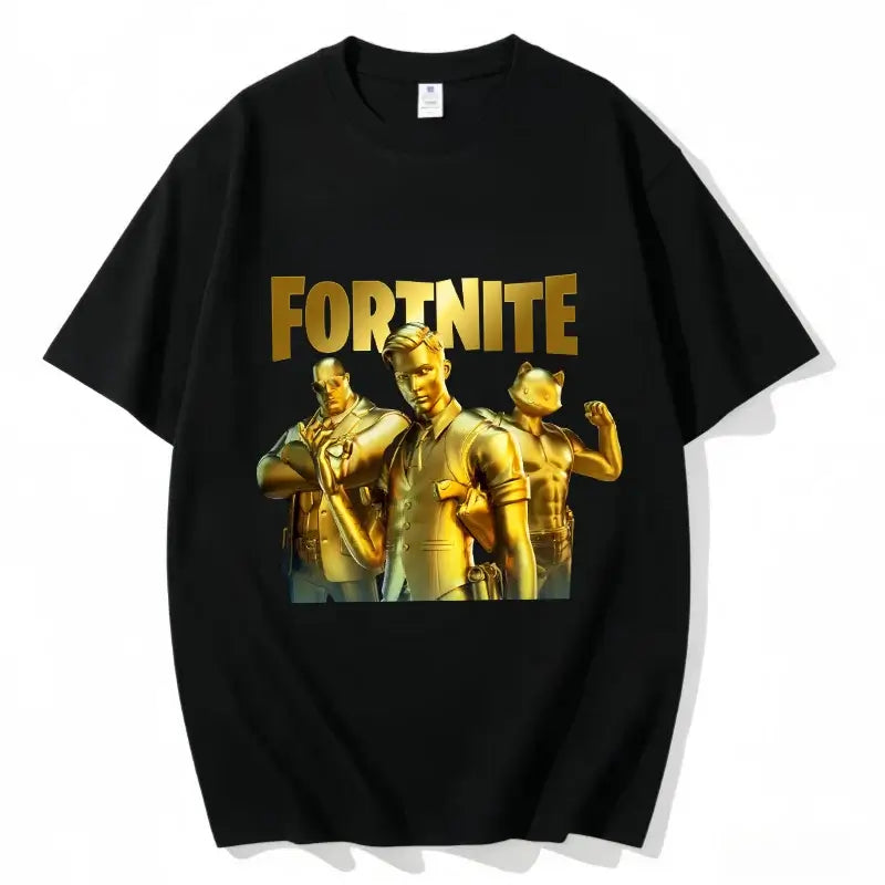 Fortnite Crew Neck T Shirt Unisex Adult Game Dance Fashion New Pure Cotton Short Sleeve Tops Perfect for Casual Wear Vacations