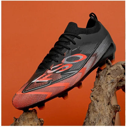 Nouvelles chaussures de football pour hommes FG, chaussures de football ultralégères, chaussures d'entraînement en plein air, chaussures de match de football, crampons longs antidérapants, livraison directe