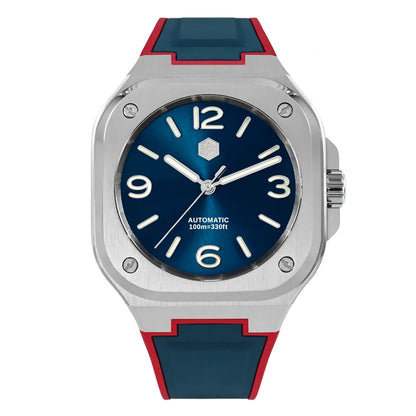 San Martin 40mm Classic Luxury Sport Watch Distinctive Square Case Stainless Steel Men Watch Automatic Mechanical 10 Bar SN0074