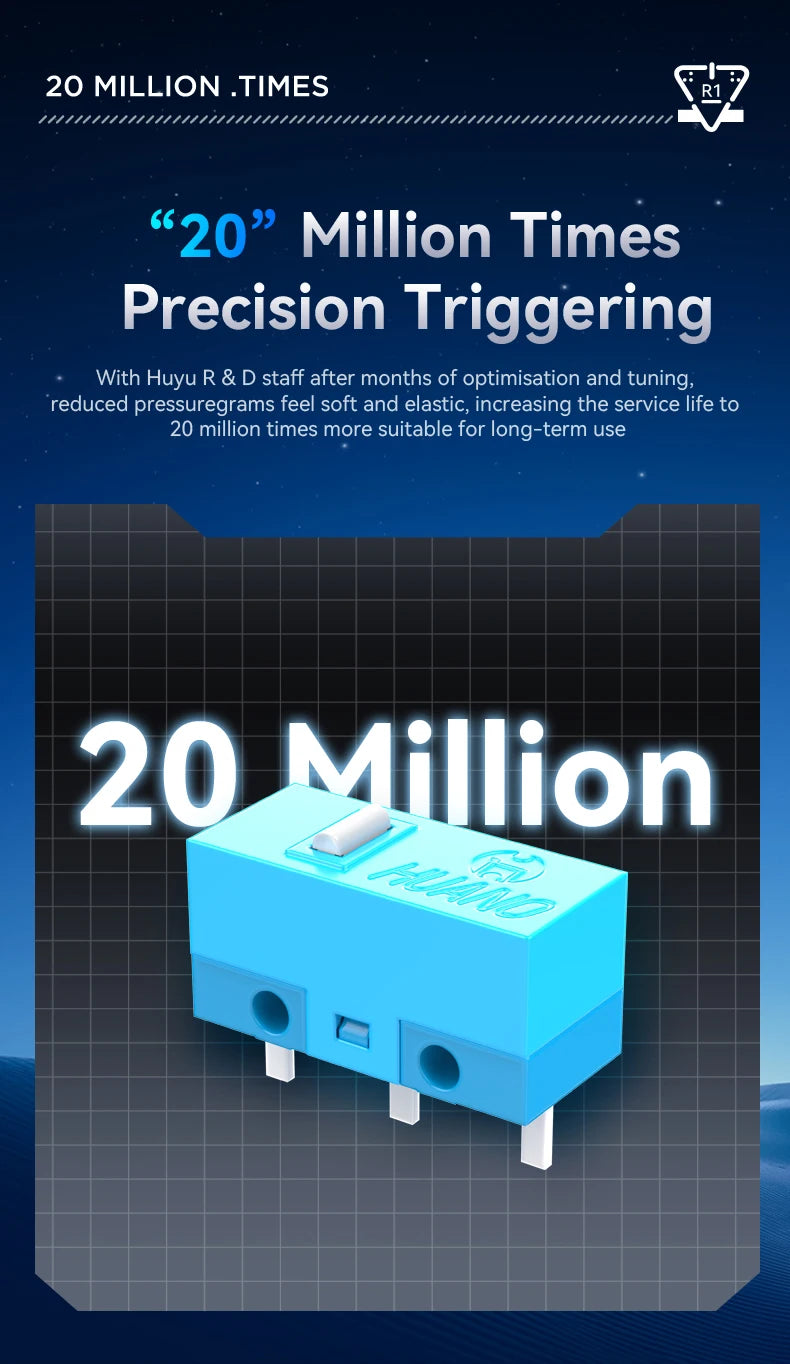 Attack Shark R1 Tri-Mode 2.4g-BT-Wired, PAW3311 18000DPI, 59g  Lightweight Gaming Mouse