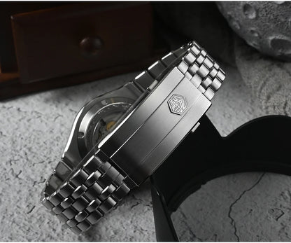 San Martin 40mm Enamel Spiral Dial Integrated Bracelet Men Diver Watch Miyota 9015 Automatic Mechanical Waterproof 200m SN0148