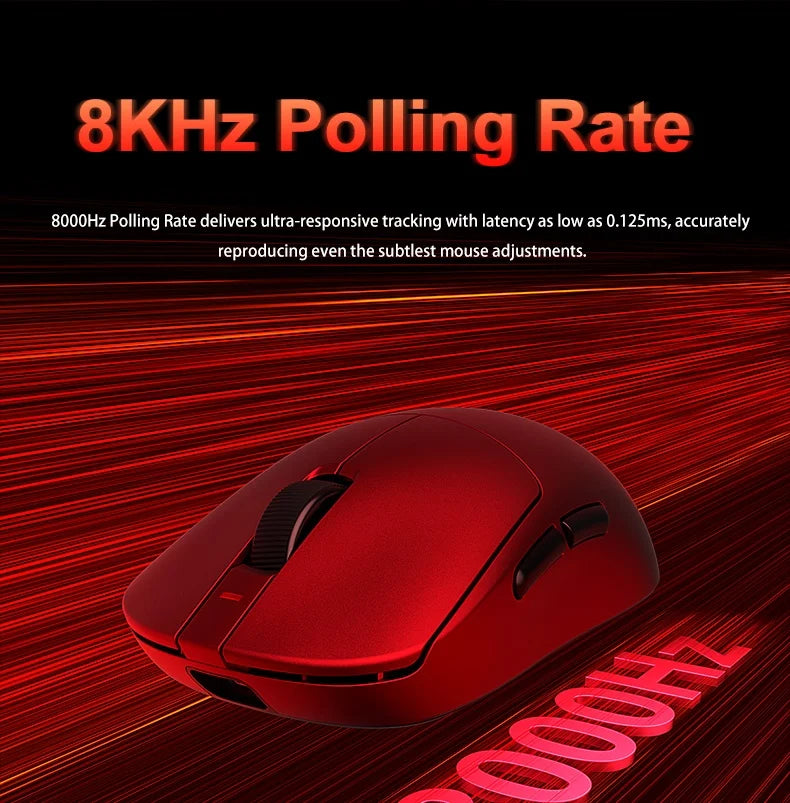 Aula V9 Ultra bezdrôtová e-športová herná myš Double 8k 3mode PAW 3950 8k, 55g, ľahká ergonomická myš, prispôsobiteľné príslušenstvo k PC