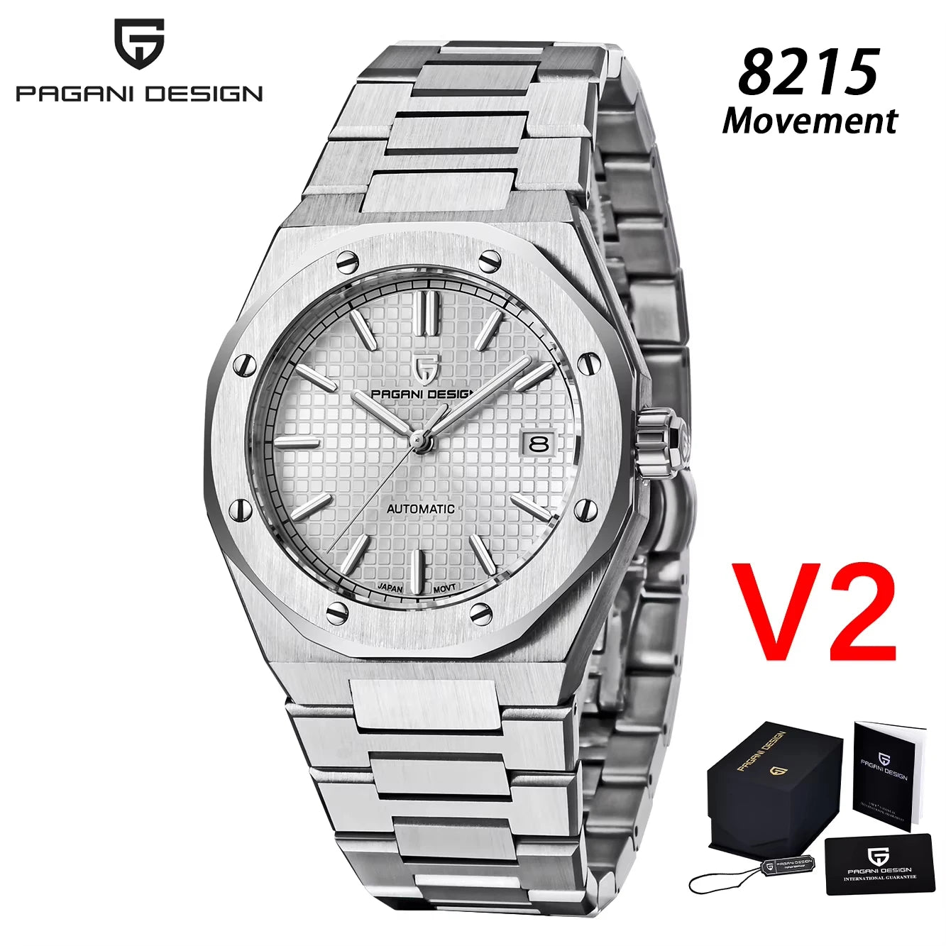 PAGANI DESIGN MIYOTA 8215 Men Automatic Mechanical Watches 40MM Sapphire Stainless Steel Waterproof Luminous Wrist Watch