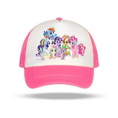 My Little Pony Baseball Caps Girls Summer Breathable Casual Hat Anime Print Sun Cap Kids Adult Adjustable Pointed Hats Gifts