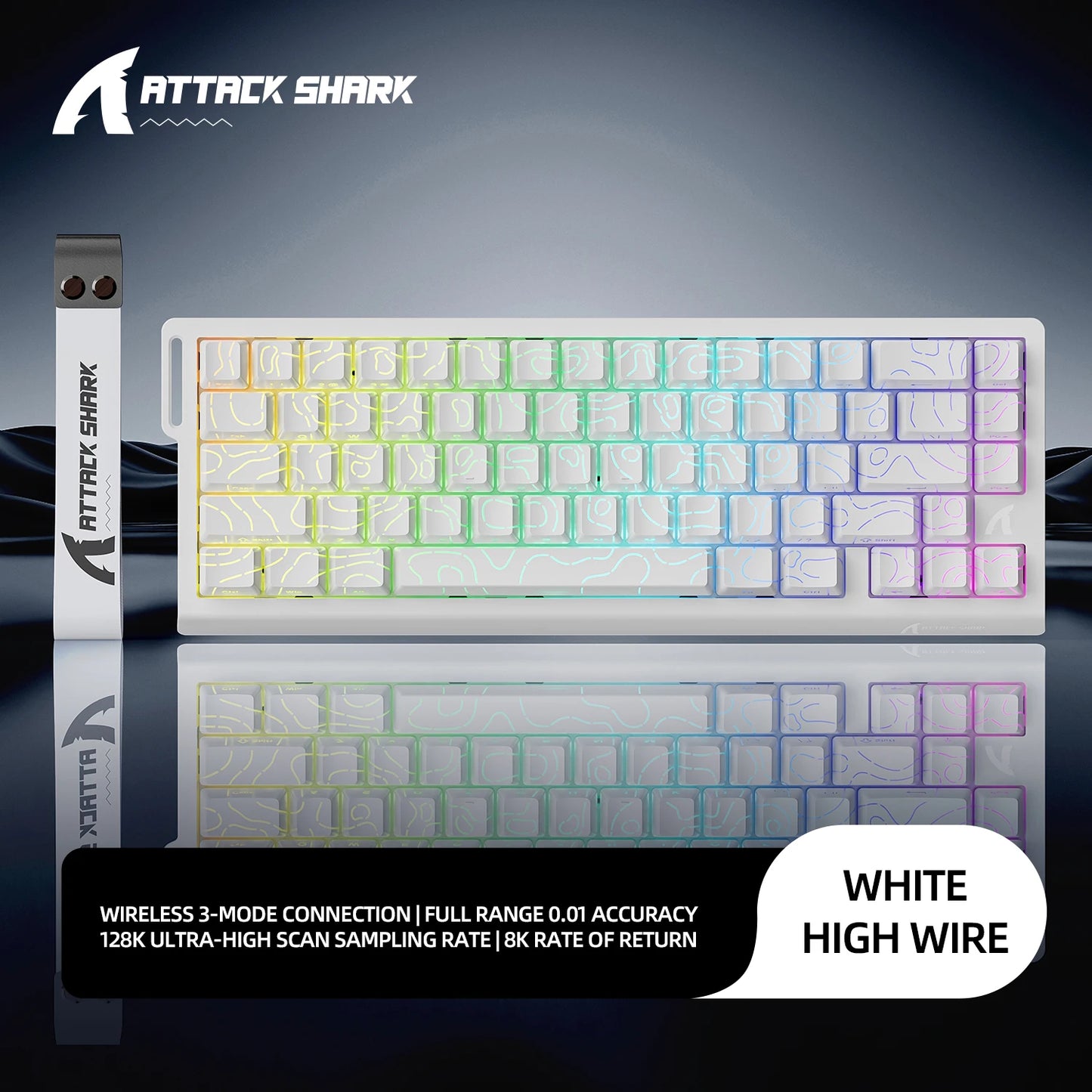 Teclado gaming magnético ATTACK SHARK X68HE X68PRO HE e FREEWOLF F68 com fios F68Pro sem fios para gaming profissional 0.01mm Rapid Trigg