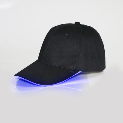 Šviesolaidinė LED kepurė su 7 spalvų švytinčiais elementais, EDC beisbolo kepurės, USB įkrovimas, šviečiančios kepurės, funkcinė LED kepurė
