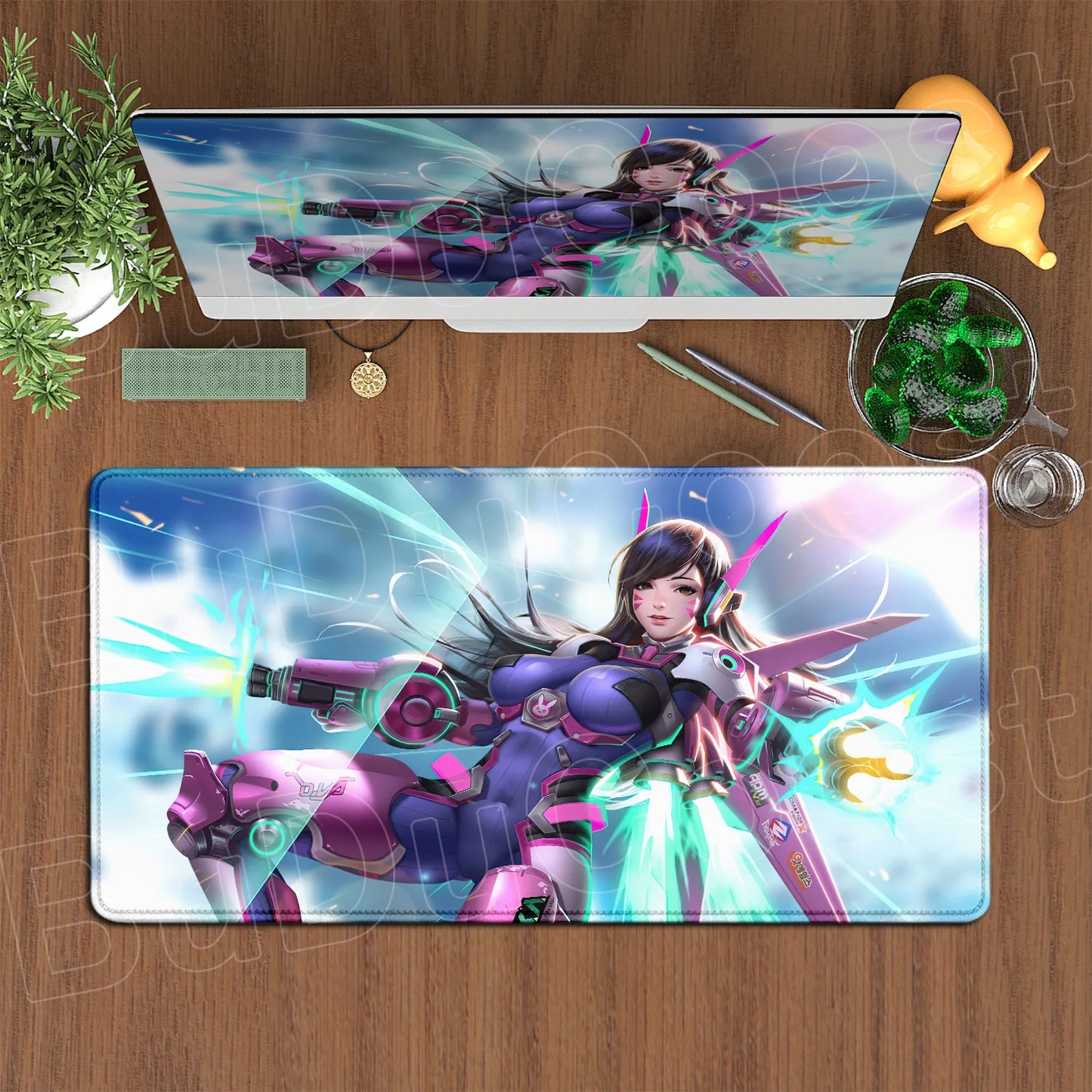 Large XXL DIY Cool  Overwatch Mouse Pad Keyboard Table Gaming Accessories Non-Slip Rubber Edge locking spped Laptop Rug desk Mat, Produit gaming premium Fraquane