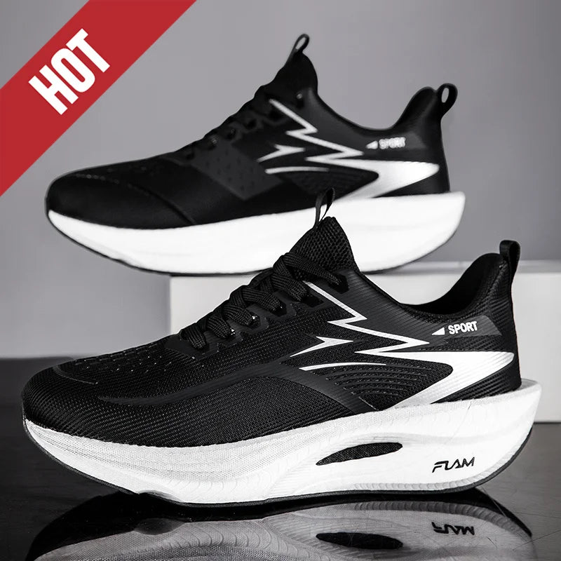 NEW Running Shoes Carbon Board Marathon Men Sports Breathable Lightweight Women's Comfortable Athletic Nonskid Sneakers Casual