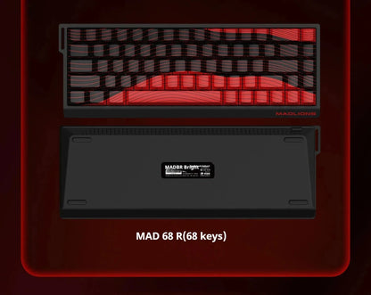 MADLIONS MAD 60/68HE Gaming Magnetic Switch Keyboard, Wired Mechanical Gaming Keyboard with 8K Polling Rate, Rapid Trigger, Hot Swappable RGB 61/68 Keys