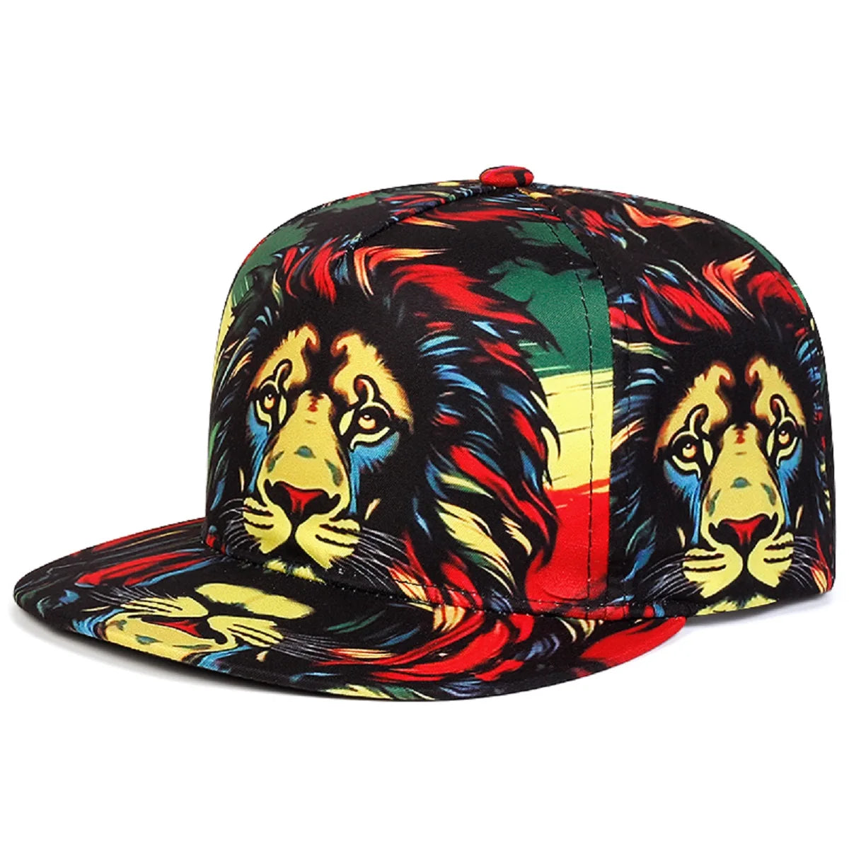 2025 Personalized New Flat brimmed Hat Printed Animal Street Hip Hop Hat Skateboarding Hat Leisure Sunshade Baseball Hat Unisex