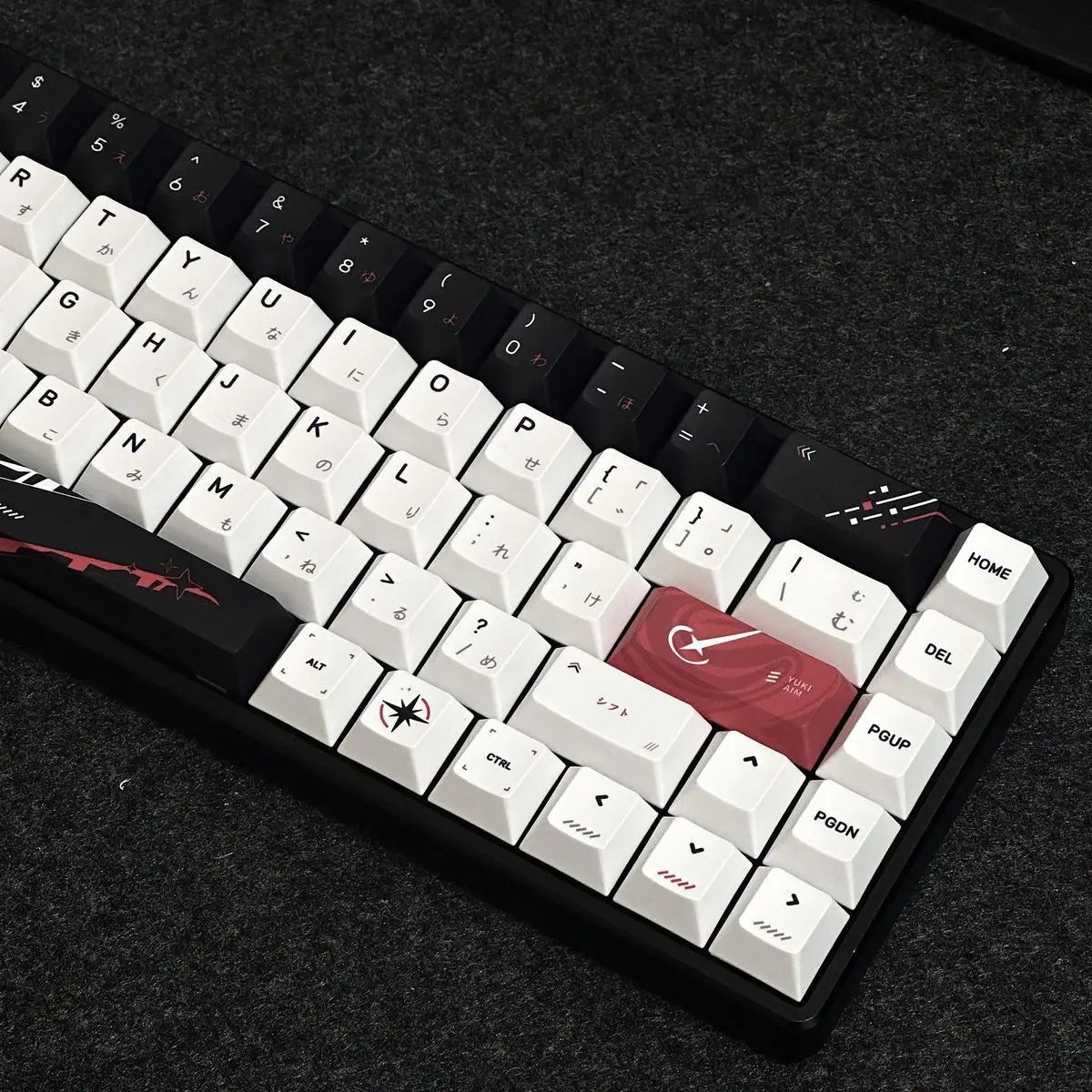 Cherry Personalized Japanese Engraved Keychain PBT 83/126 Key for MX Switch Wooting60 Mechanical Keyboard