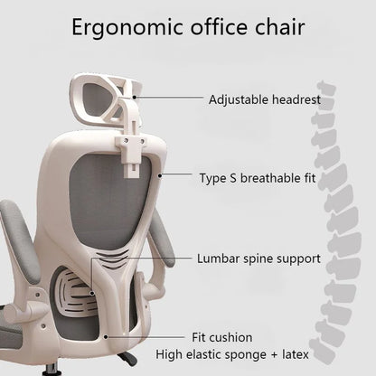 Neuer drehbarer Mesh-Computerstuhl – komfortabler ergonomischer Stuhl für Zuhause, langes Sitzen, höhenverstellbar, für Wohnheim, Büro, Arbeitszimmer und E-Sport