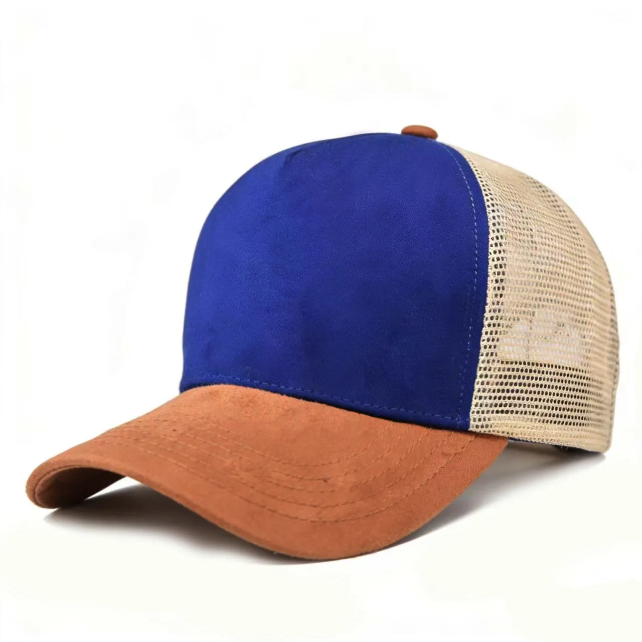New Summer Mesh Baseball Cap Women Men Solid Suede Cap Patch Snapback Hat Casual Breathable Unisex Street Hip Hop Trucker Caps