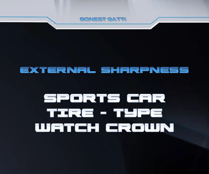 BONEST GATTI New Fully Automatic Men Watch Skeleton Mechanical Watch Rubber Black Band Luminous Barrel Shaped Men Watch