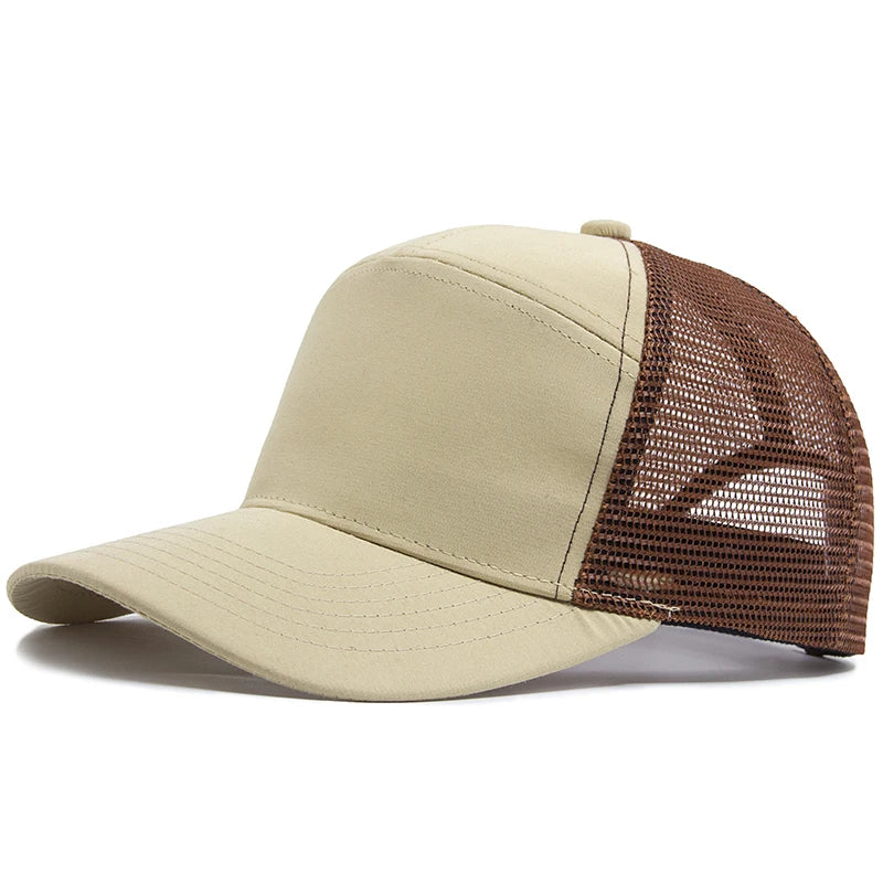 Letní 7panelová baseballová čepice, módní hiphopové síťované čepice, pánské truckerské čepice, kšiltovky, hardtop, snapback, dámské, unisex, cool, nová značka