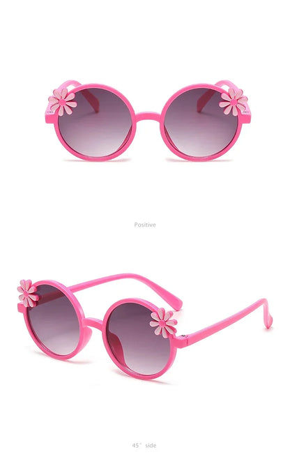 New Children's Glasses Floret Anti-ultraviolet Fashion Children's Sunglasses Outdoor Shading Travel Children's Mirror Eyewear