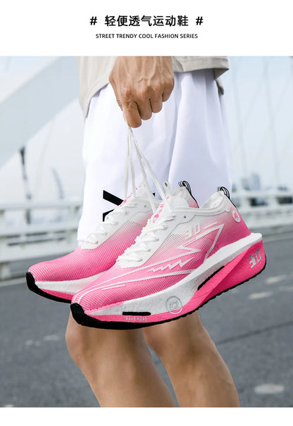 Running Shoes Speciality Men Marathon Sports Carbon Board Breathable Ultralight Women Comfy Athletic Cushion Stability Sneakers