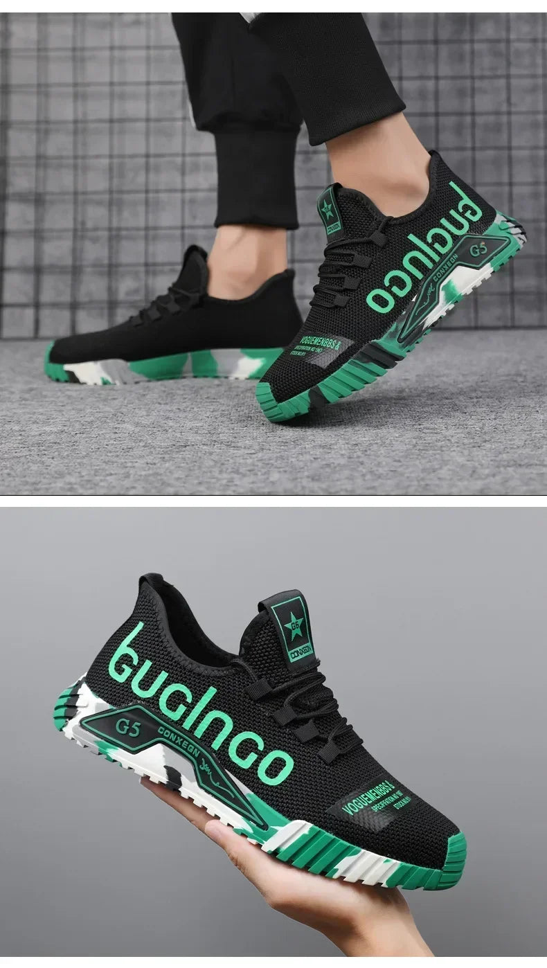 Running Sport Fashion High Top Sneakers Zapatillas De Deporte 2024 Men Casual Mesh Shoes Light Soft Breathable Vulcanized Shoes