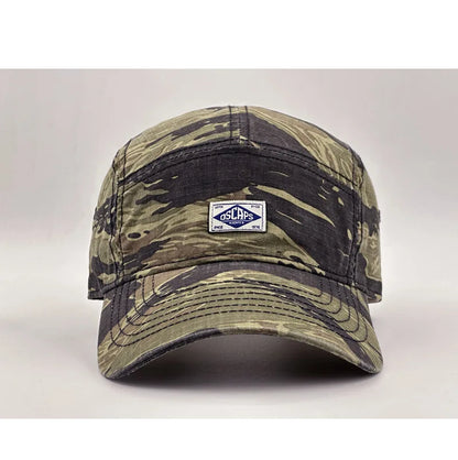 Workwear Style Camo Short Brim Baseball Cap for Men Women, Trendy Unisex Outdoor Sun Protection Peak Hat