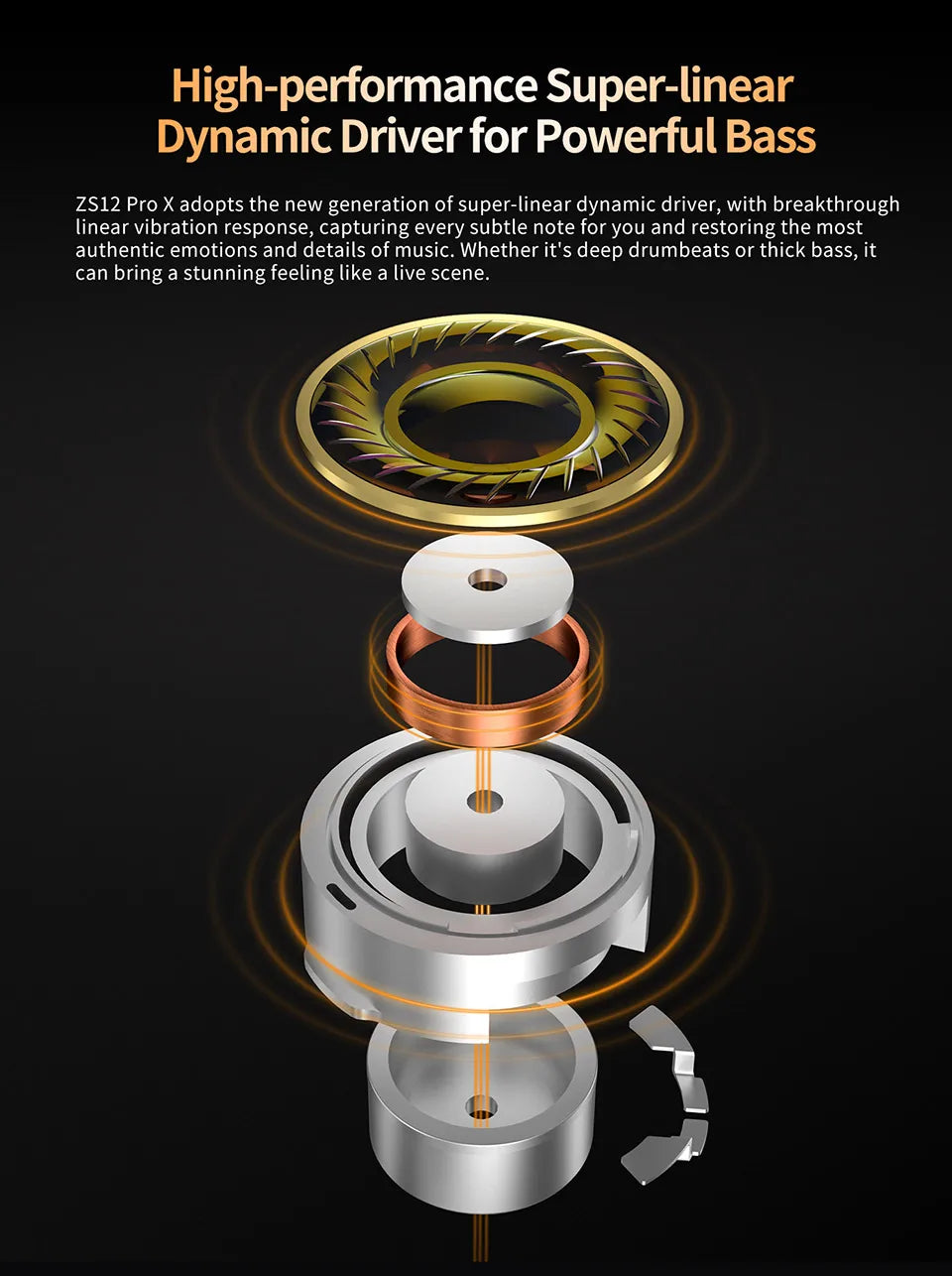 KZ ZS12 PRO X Hybrid Dynamic & Balanced Armature Technology IEM Earphone Upgrade HiFi Bass In Ear Headphone Tuning Wire Headset