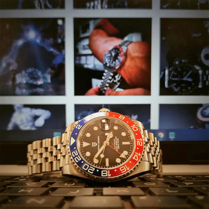 2026 Nuevo reloj mecánico de lujo para hombre PAGANI DESIGN, acero inoxidable, GMT, marca líder, cristal de zafiro, reloj para hombre