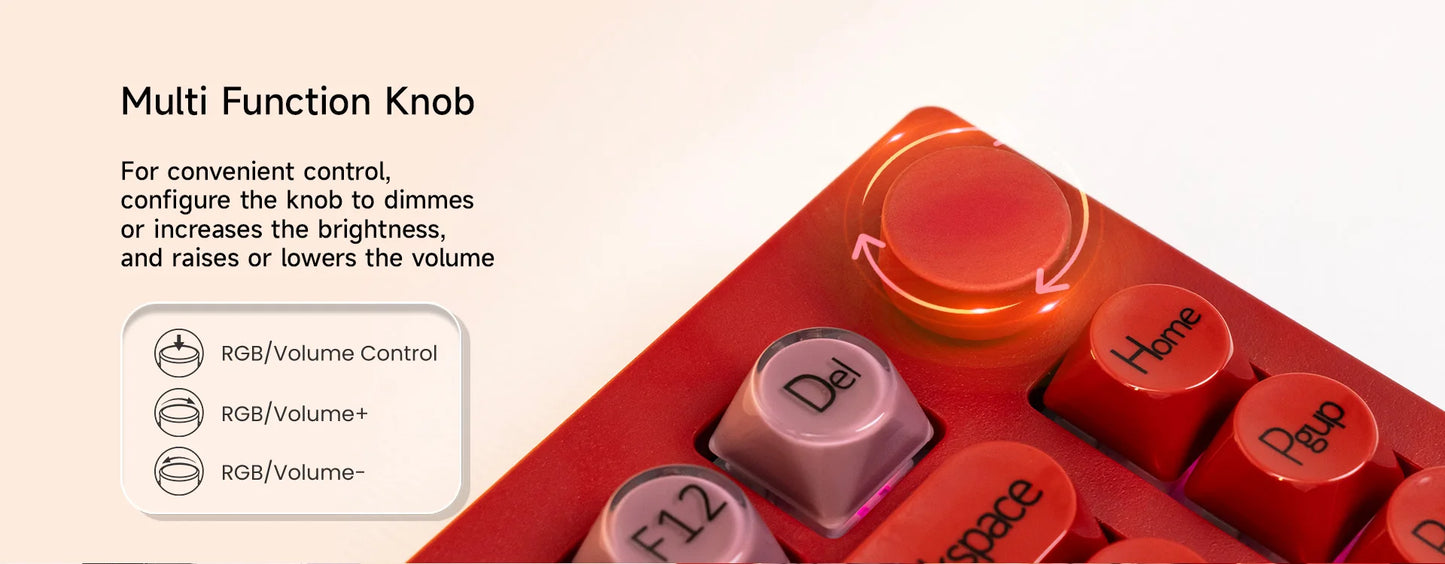 AKKO 5075 X Veekos K75 Gaming Mechanical Keyboard Keyboard 75% RGB 3/5-Pin Hot Swap Wired Customized Keyboard with Knob Gasket