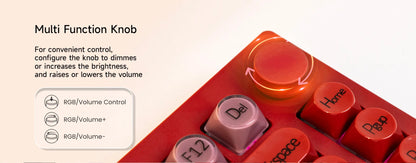 AKKO 5075 X Veekos K75 Gaming Mechanical Keyboard Keyboard 75% RGB 3/5-Pin Hot Swap Wired Customized Keyboard with Knob Gasket