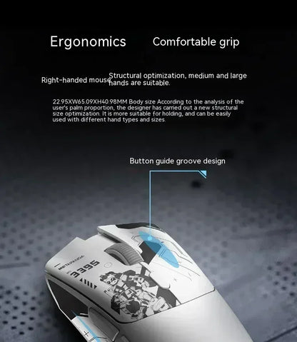 Metaphyuni Metapanda P1 draadloze muis P1 Pro Max Paw3395L lage latentie lichtgewicht e-sports gamingmuis ergonomisch pc-gamercadeau