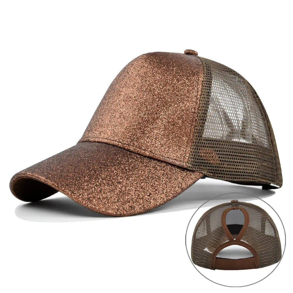 2023 Women Summer Ponytail Baseball Cap Cotton Camouflage Print Mesh Hat Adjustable Sports Golf Hat Girl Outdoor Casual Sun Hat