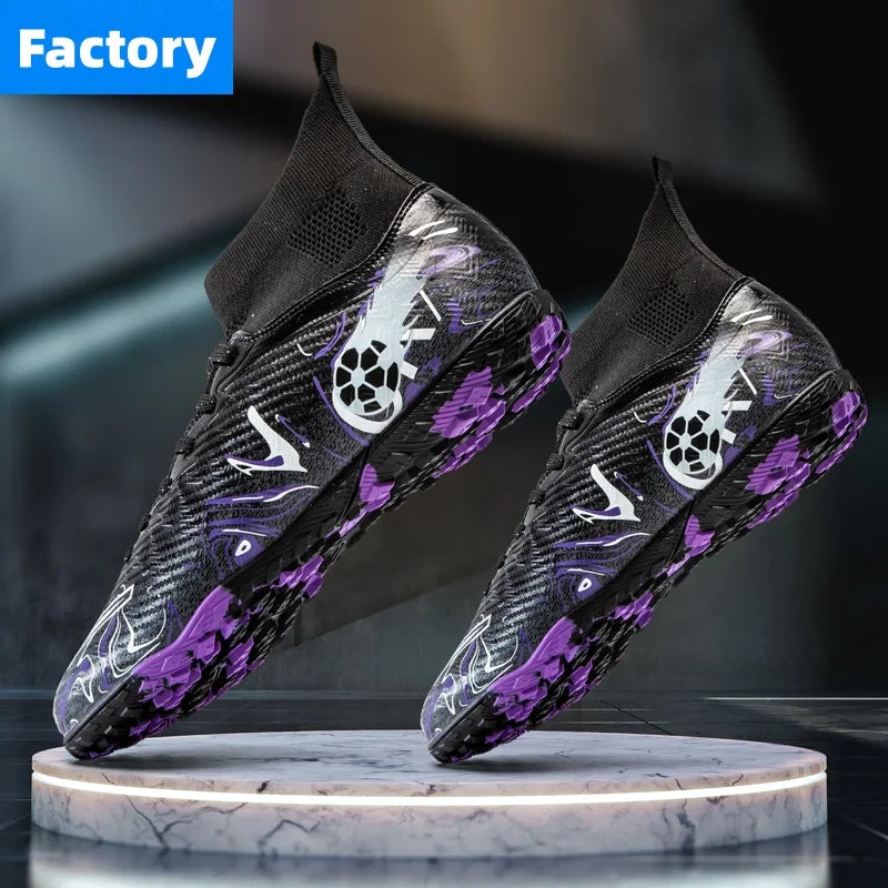 Chaussures de football professionnelles pour hommes, crampons de football, chaussures de football originales pour terrain intérieur, bottes d'entraînement sur gazon TF/FG, baskets