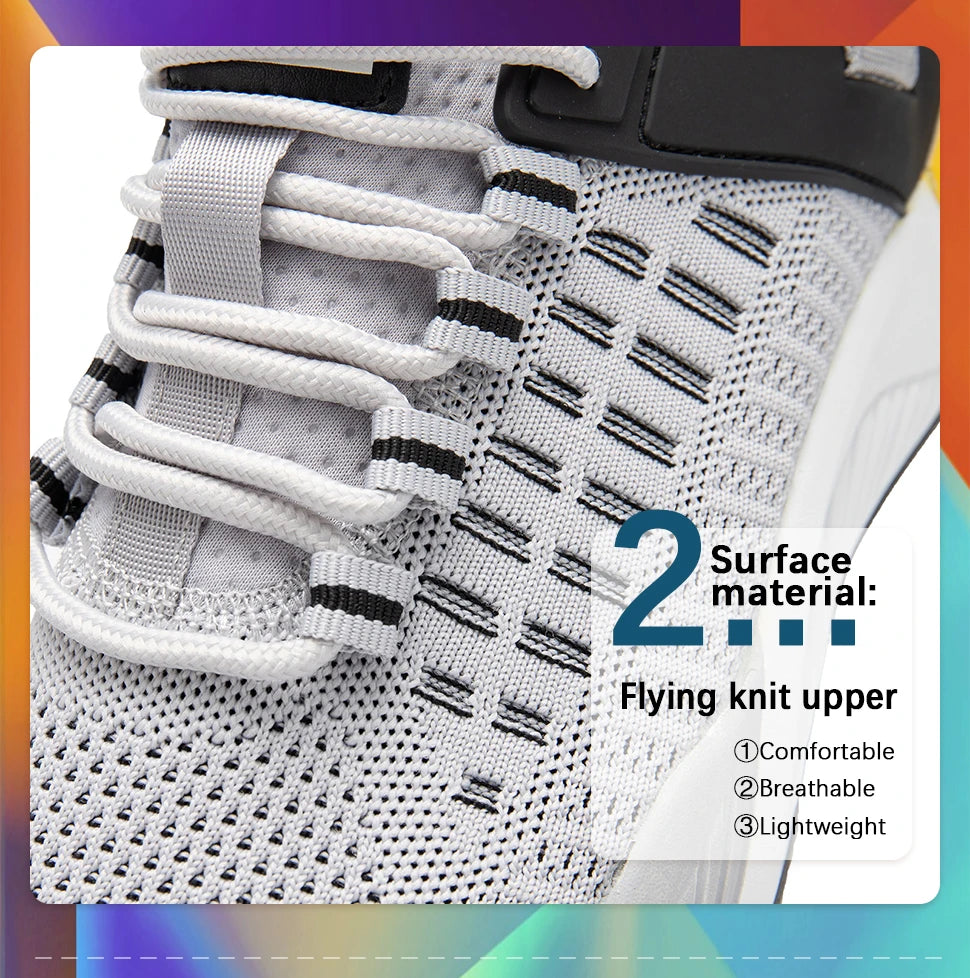 Baasploa Men Running Shoes Brand Male Designer Mesh Casual Sneakers Lightweight Lace-Up New Male Outdoor Sports Tennis Shoes