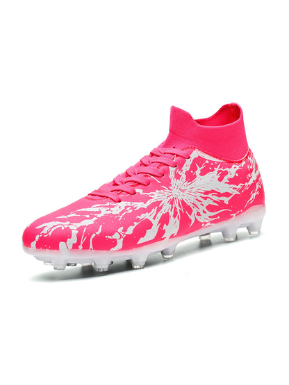 Chaussures de football AG FG ultra légères, tissu PU anti-transpiration, semelle en TPU résistante à l'usure, coupe ajustée, unisexe, baskets d'entraînement pour terrain naturel