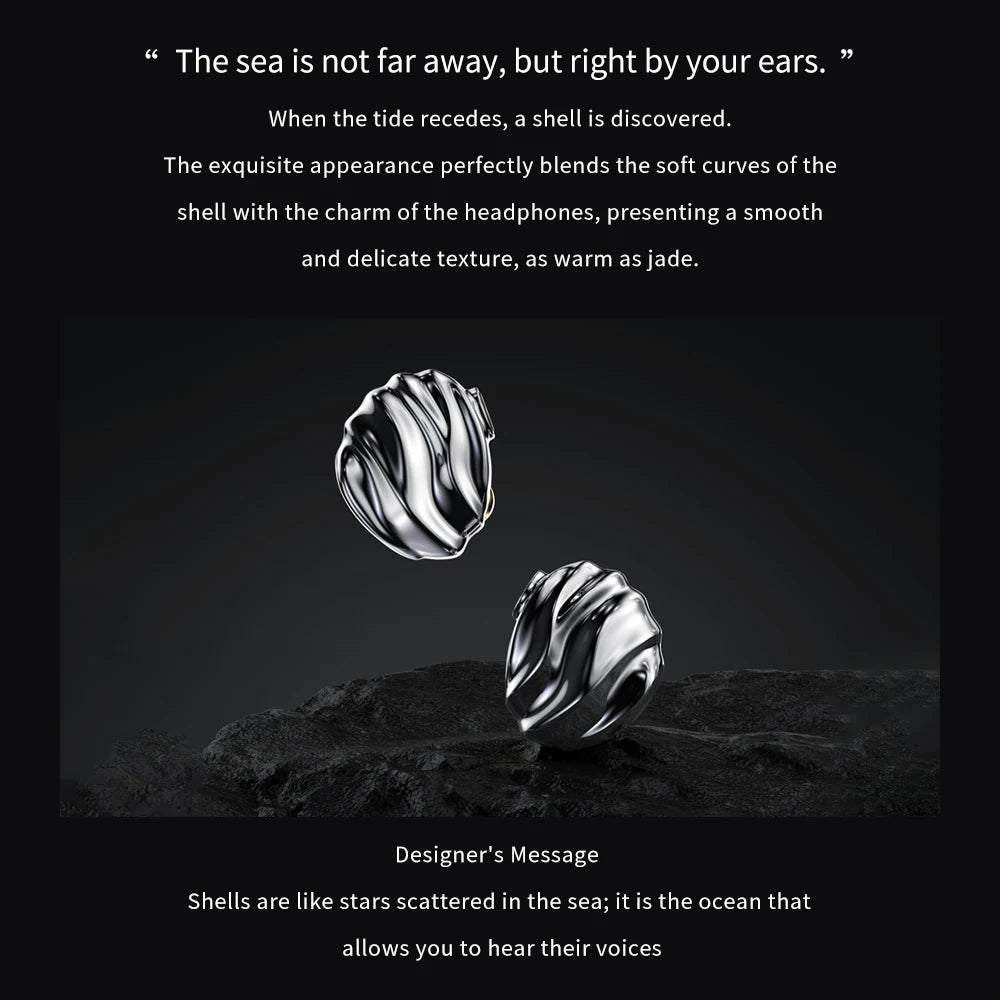 TRN SHELL Hybrid Headphones Triple Dynamic + Planar Driver Wired In-Ear Monitors, Four-Unit Acoustic Architecture HiFi Hybrid Headphones for Audiophile Sound