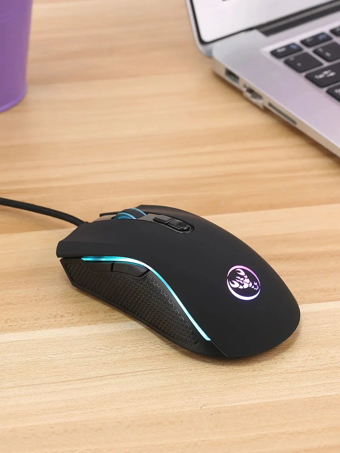 Popularan izbor HXSJ A869 optički ergonomski RGB ABS žičani gaming miš s 4 razine podešavanja rezolucije za prijenosno računalo i PC