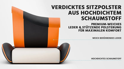 Ergonomic PU Leather Gaming Chair with Lumbar Support, Adjustable Reclining Gaming Chair, Footrest, 200KG Heavy Duty Computer Chair