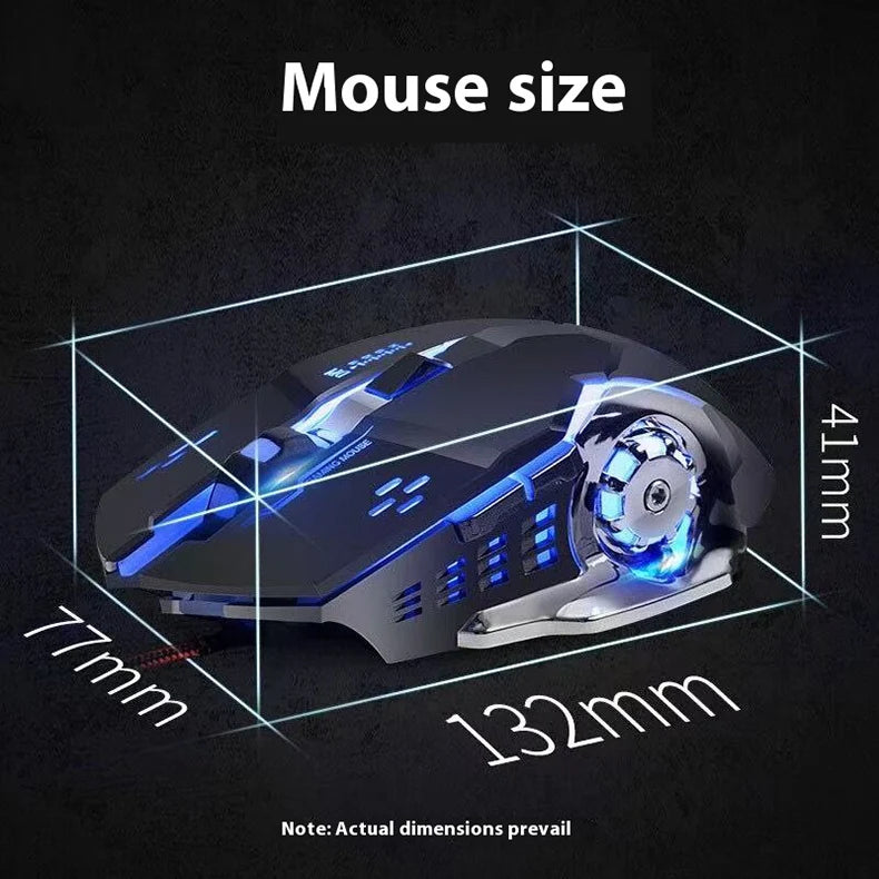 Q13 Bluetooth Wireless Mouse RGB Rechargeable Gaming Mouse, 2.4G Wireless Mouse with Adjustable DPI, 6 Buttons for PC, Laptop & Tablet