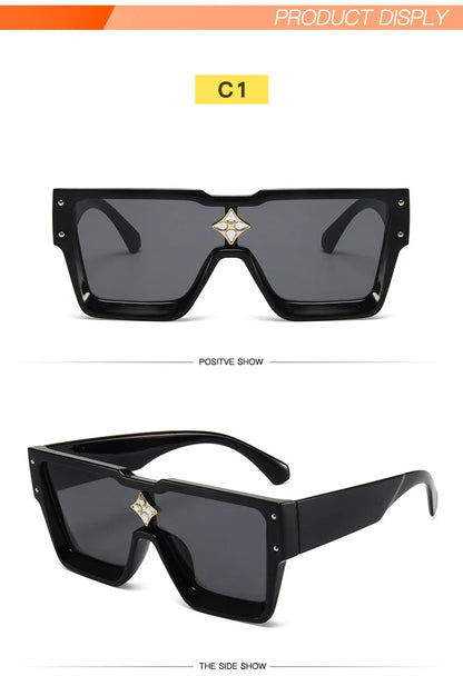 Stylish Cyclone Luxury Sunglasses for Men Women Brand Designer Square Sun Glasses Driving Aviation Fashion Shades UV400